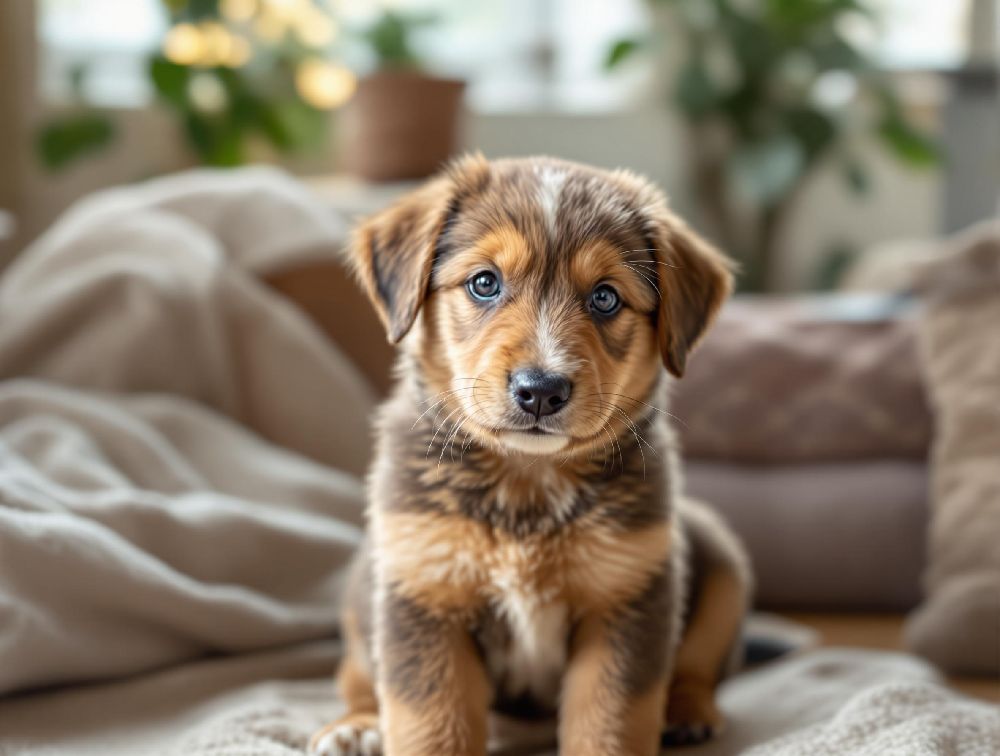 Cute puppy ready for training 
